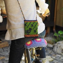 笹谷史子さんと編む、ことり柄の麻糸ポシェット　