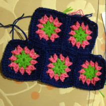 モチーフつなぎのサドルカバー