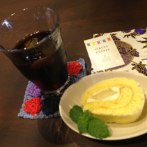 ドット柄コースターお茶会レポート