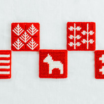 北欧柄のキャンバスコースター