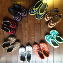 フェルト底のルームシューズを編もうワークショップレポート